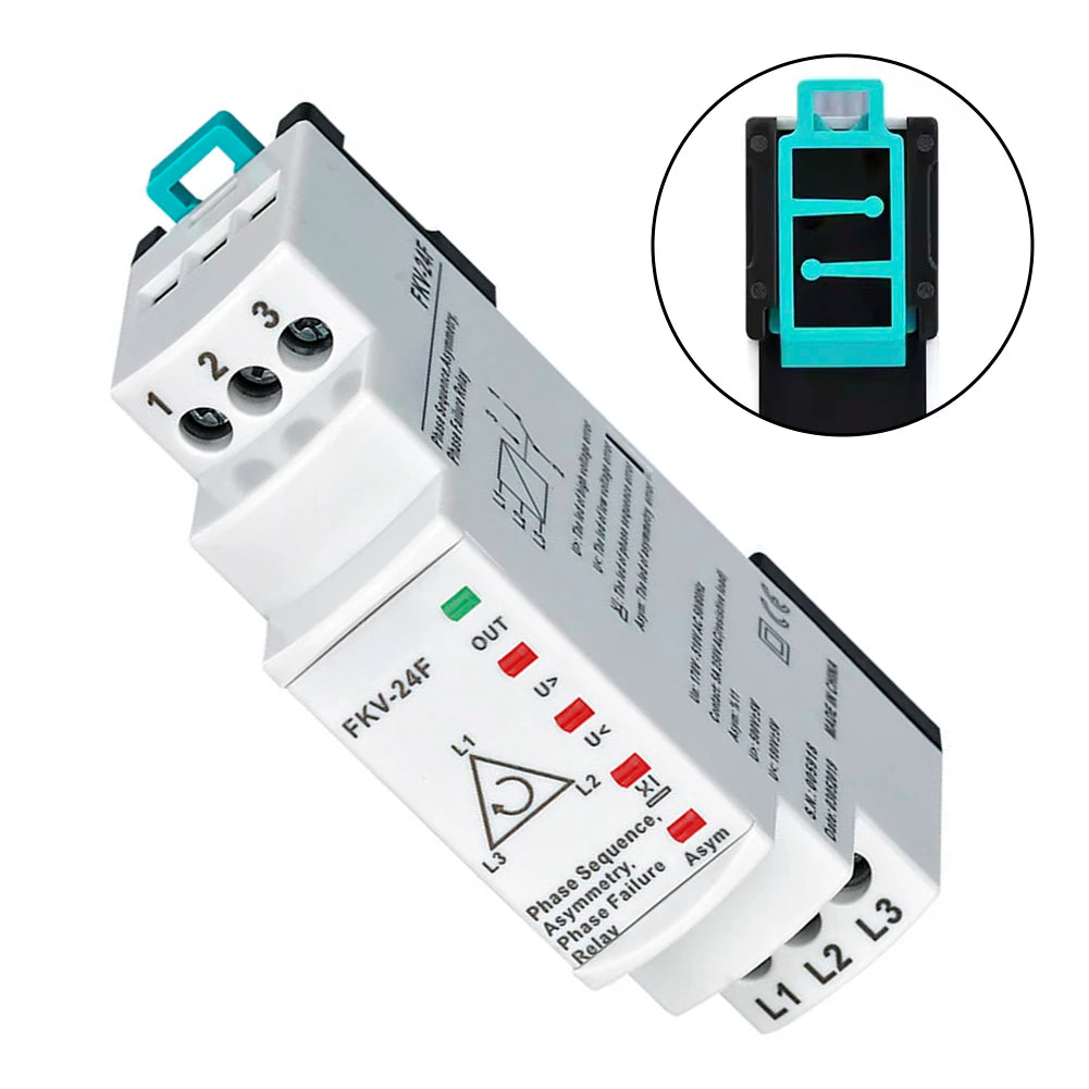 FKV-24F Phase Relay 3x380V Overvoltage Undervoltage Asymmetry