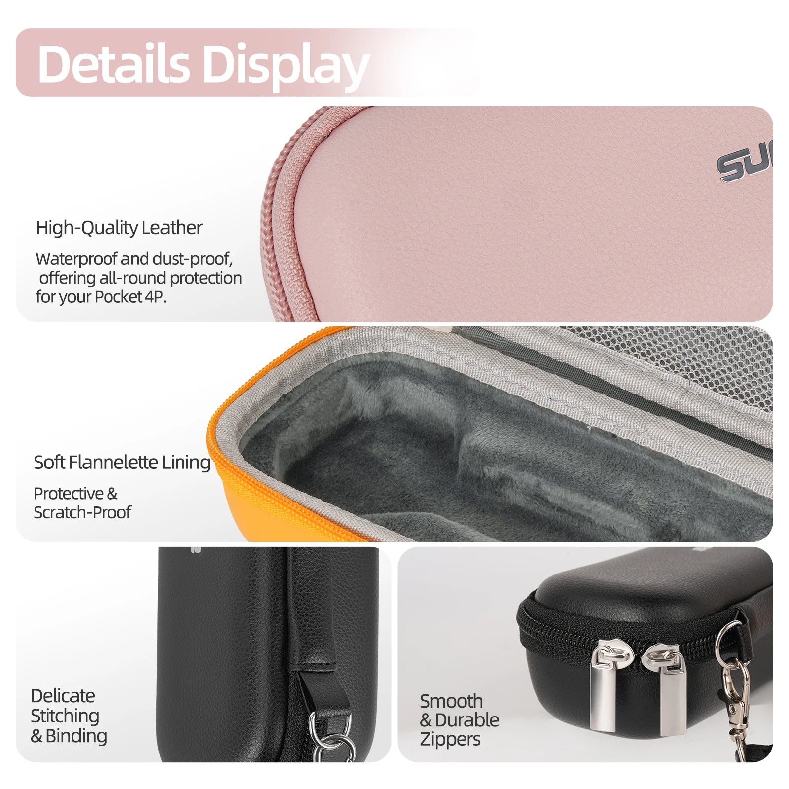 High-Quality Leather Storage Bag For DJI Pocket 4 Pro Camera Dust-Proof And Impact-Resistant Protective Accessories Peaceful Pleasures Health and Wellness