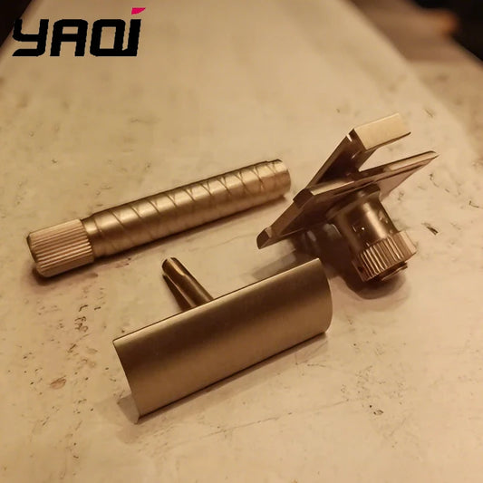 2026 New Arrival！Yaqi Brass V2 Safety Razor 100% Brass Material Adjustable With 90mm Length 12mm Diameter - the Final Cut Peaceful Pleasures Health and Wellness