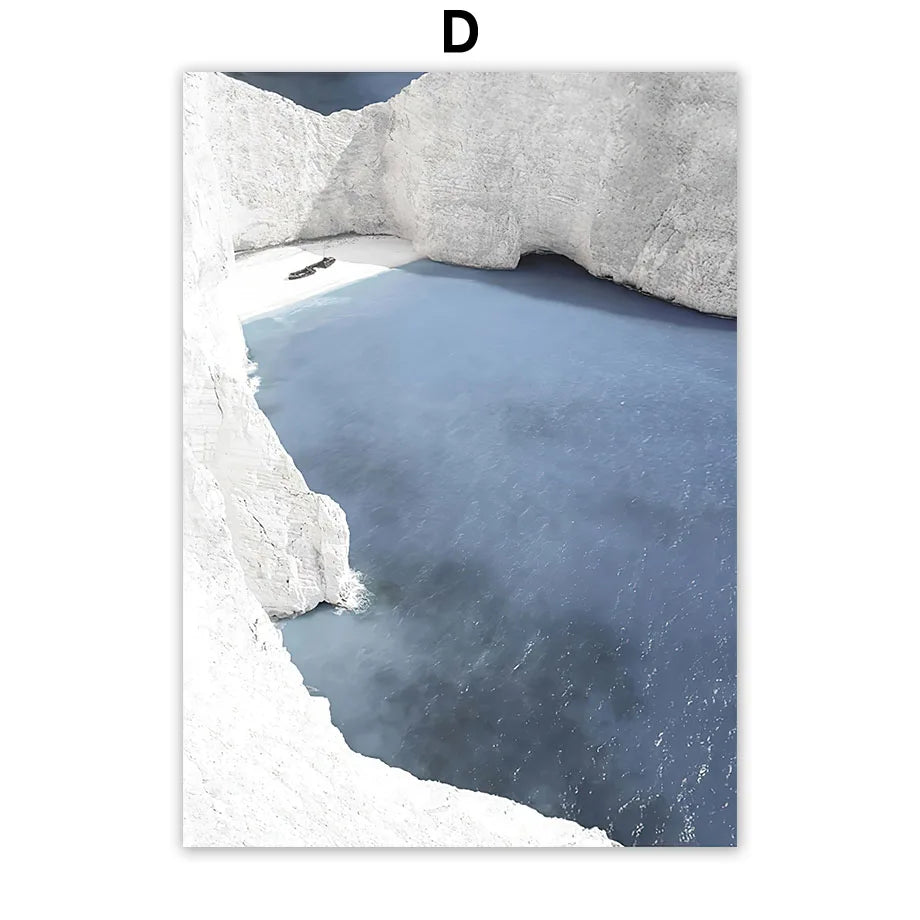 Santorini Morocco Door Flower Canvas Wall Art | Nordic Print