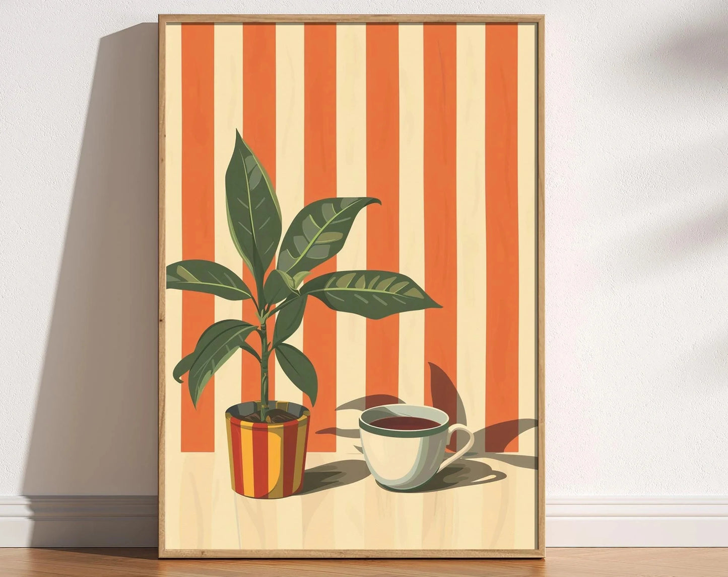 Retro Coffee Canvas Wall Art | Minimalist Kitchen Poster