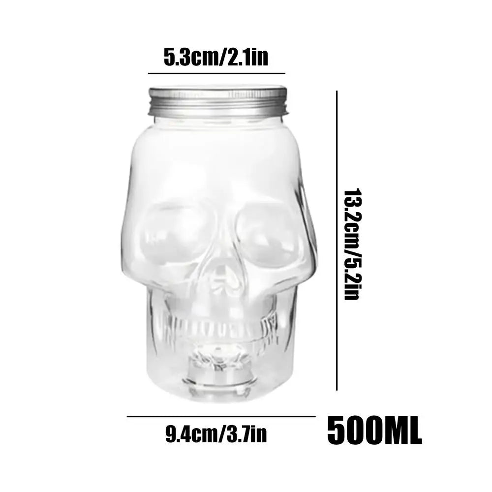 Skull Jars With Lid 500ml & 800ml | Spooky Gothic Storage