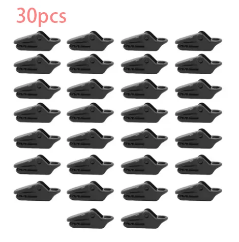10/20/30Pcs Plastic Tent Tarp Clips Heavy Duty Lock Grip Clamps Canvas Tighten Tools Awning Tarp fixed Clips for Outdoor Camping Peaceful Pleasures Health and Wellness 30pcs