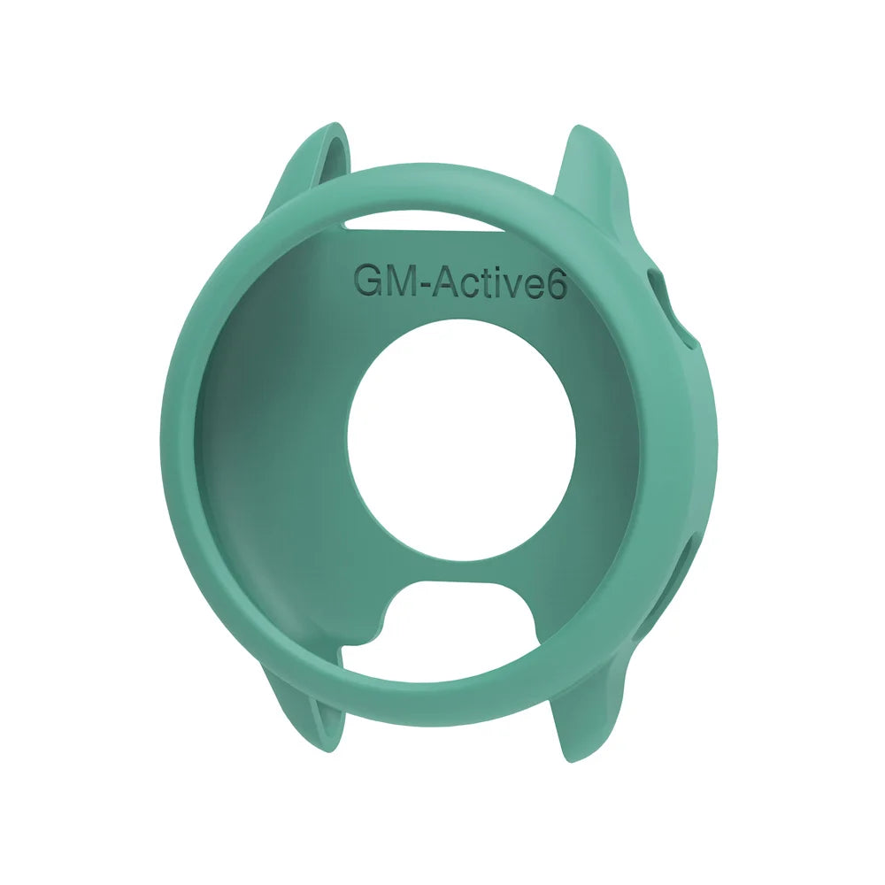 1X Soft Silicone Case For Garmin Vivoactive 6 Active6 Smartwatch Protective Skin Shell Protector Cover Bumper Guard Frame Peaceful Pleasures Health and Wellness Dark Green