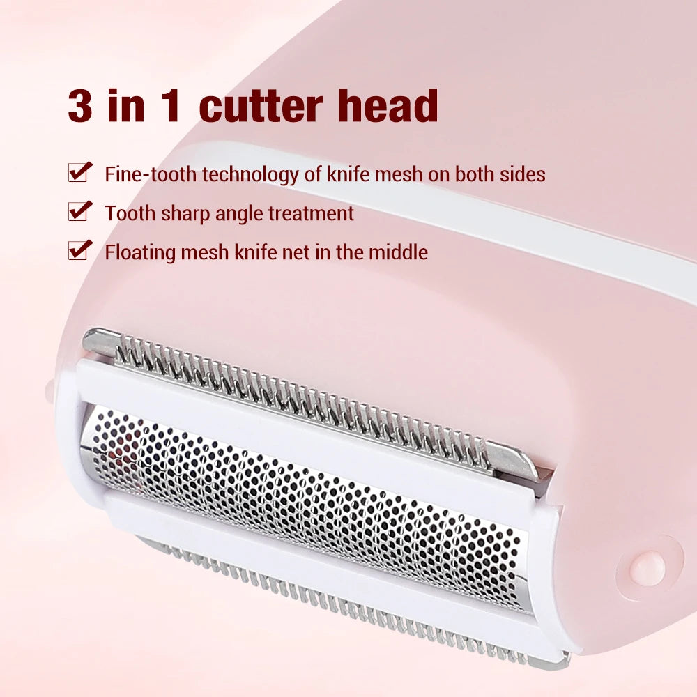Electric Mini Razor Hair Remover Ladies Painless Bikini Epilator Safe Shaver for Legs Arm Armpit Female Trimmer Washable Peaceful Pleasures Health and Wellness