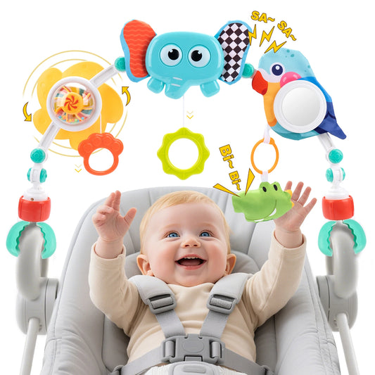 Baby Stroller Arch Toys Bouncer Toy Pram Activity Fine Motor Skills Peaceful Pleasures Health and Wellness