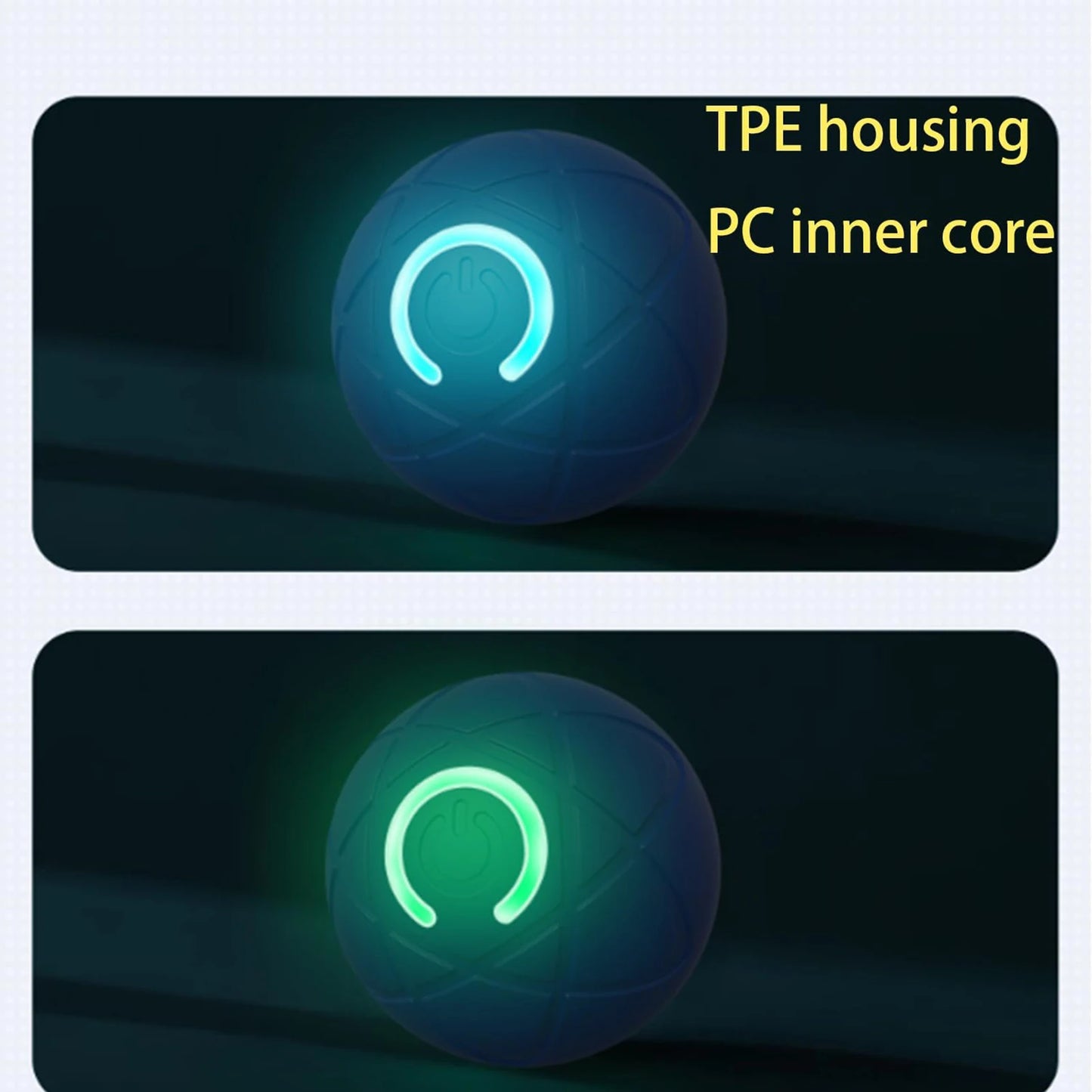 Interactive Rolling Ball Dog Toy – LED Light & USB Rechargeable