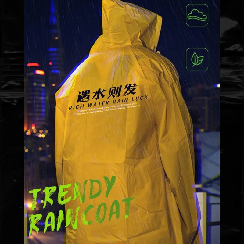 Clear Transparent Waterproof Rain Poncho – Adult Trench Raincoat Waterproof Rain Poncho Peaceful Pleasures Health and Wellness