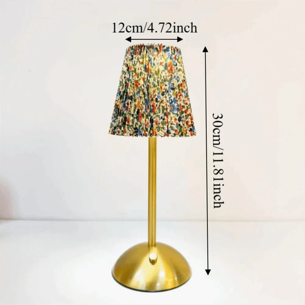 Dimmable LED Desk Lamp | Pleated Fabric Shade & USB Charging