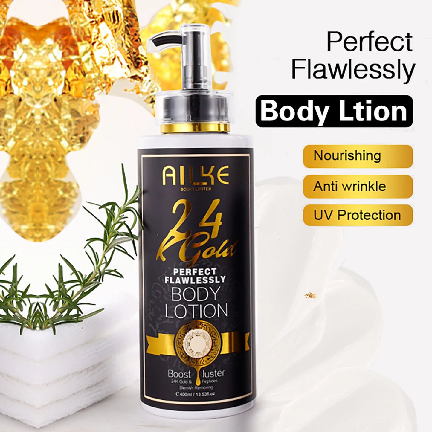 AILKE 24K Gold Skin Brightening Set | Turmeric, Glutathione & Vitamin C