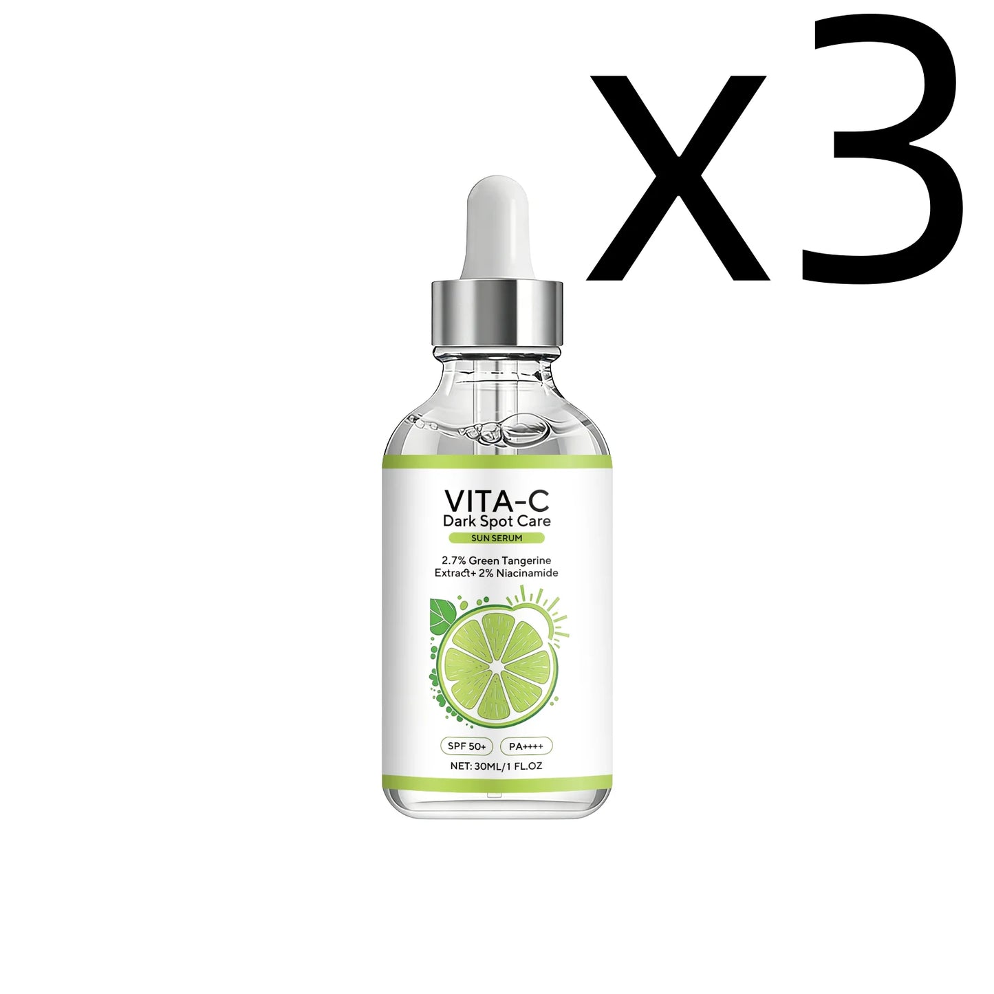 Vitamin C Sunscreen Essence Anti Sunburn Protection Brighten Skin Tone Fade Spots Improve Dullness Nourish Skin Brighten Serum Peaceful Pleasures Health and Wellness 30ml X 3PCS