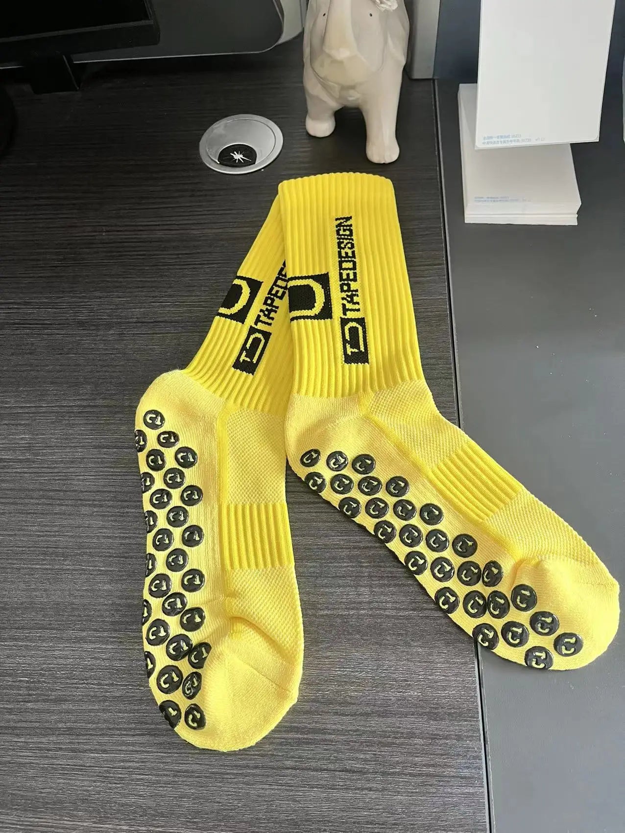 2022 New Football Socks Anti-Slip High Quality Soft Breathable Thickened Towel Bottom Sports , Cycling ,Legging ,Women, Men Peaceful Pleasures Health and Wellness socks yellow Free