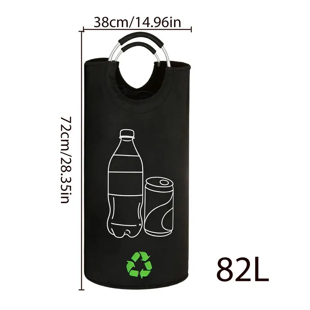 82L Folding Recycling Storage Bag | Oxford Cloth, Dual Handles