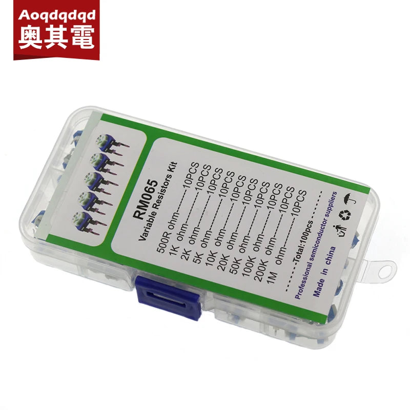 RM065 Trimpot Trimmer Potentiometer Assortment 10Value Variable