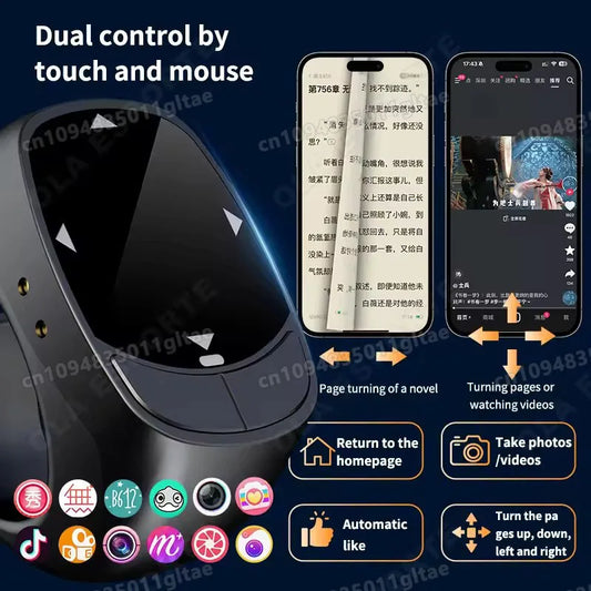 New Bluetooth Remote Control Touch Screen Page Turner Camera Video Recording Music Control For iPad iPhone Remote Scrolling Ring Peaceful Pleasures Health and Wellness