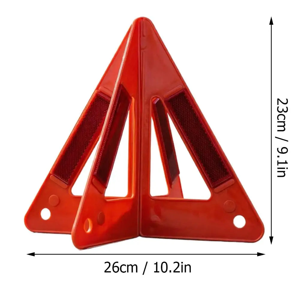 1/2pcs Reflective Triangle Warning Sign Car Emergency Breakdown Warning Triangle Car Tripod Foldable Stop Sign Emergency Tool Peaceful Pleasures Health and Wellness