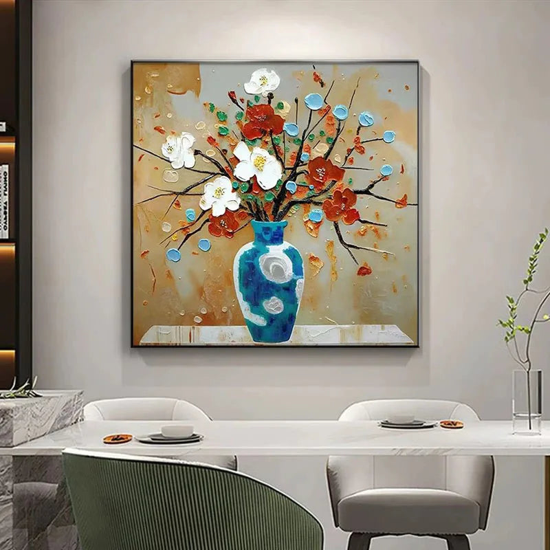 Modern Abstract Flower Living Room Decoration, Nordic Restaurant Background, Hanging Painting, Sofa Decoration, Home Decoration Peaceful Pleasures Health and Wellness