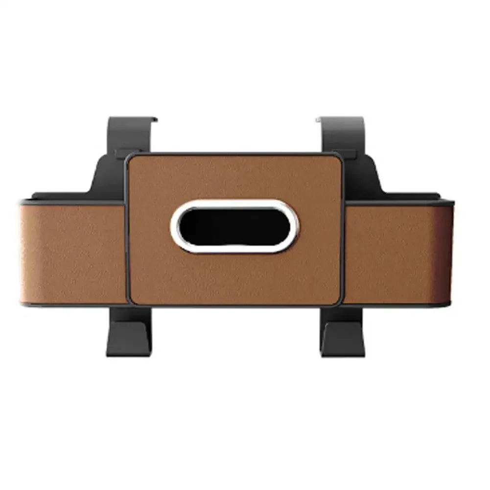 Car Backseat Organizer Storage Box With Cup Holder Tissue Box & Phone Stand 4-in-1 Hanging Seat Hook Car Accessories Peaceful Pleasures Health and Wellness brown