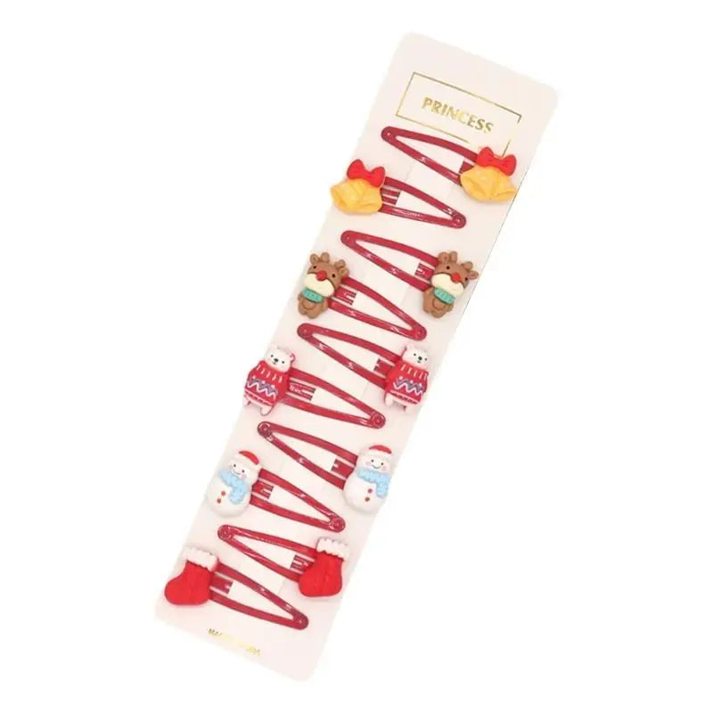 Christmas Hair Clips for Girls – Holiday Barrette Set 8–10pc
