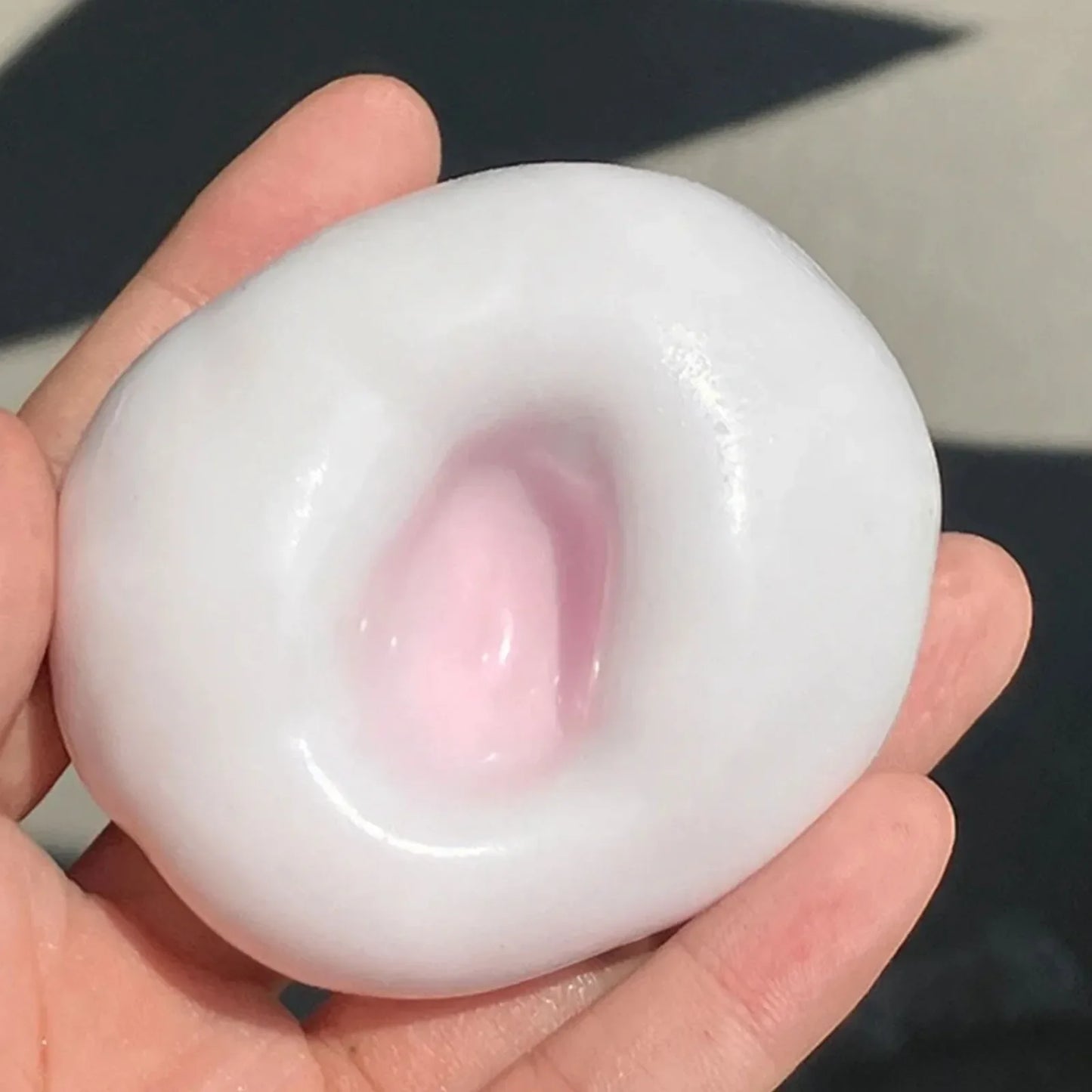 Squishy Super Soft Feel Table Toys Ultra-Thin Ice Skin Stress Relieving Toy Stress Reliever Sticky Handmade Ball Mini Gifts Peaceful Pleasures Health and Wellness Pink