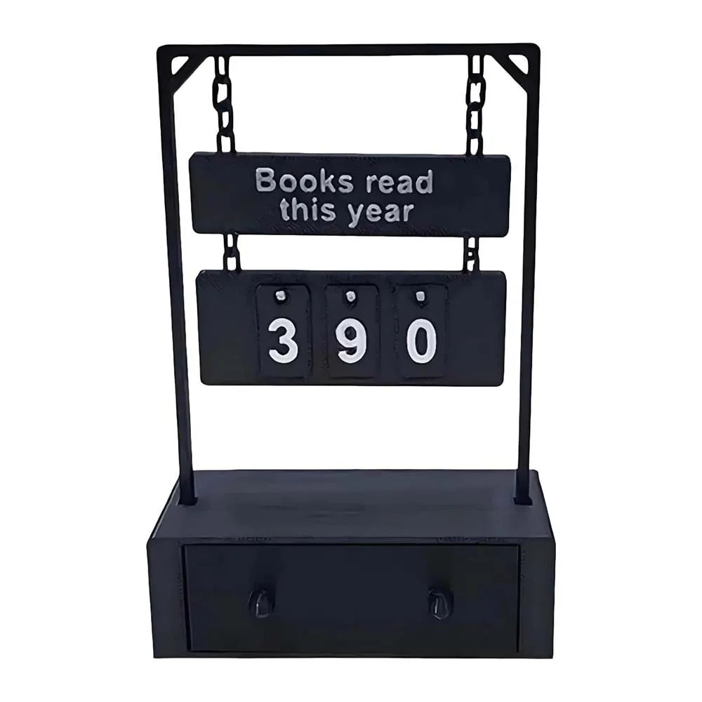 3D Book Read Counter with 30 Number Tags – Reading Tracker