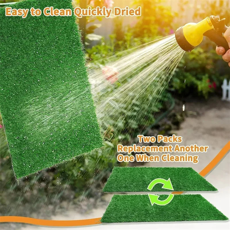 Washable Artificial Grass Dog Potty Training Mat | Indoor & Outdoor