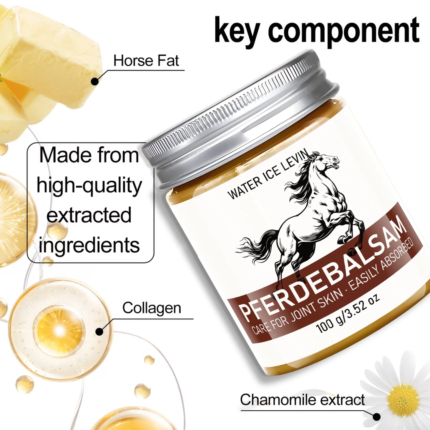 Knee & Foot Massage Cream | Soothing Body Cream with Hyaluronic Acid 100g Peaceful Pleasures Health and Wellness