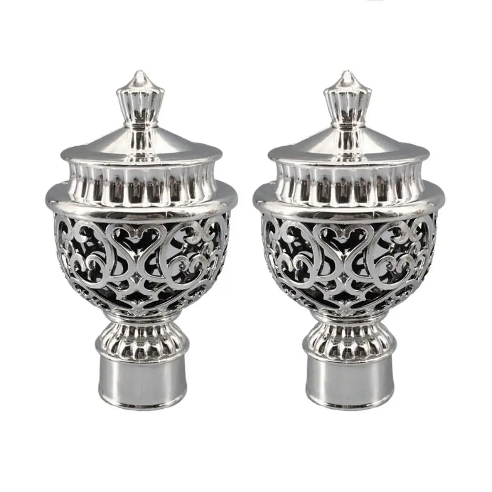 Decorative Curtain Rod End Caps Set of 2 | 28mm Finials