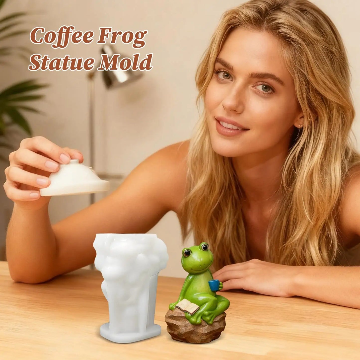 Frog Mold Silicone Reusable Statue Animal Decoration Sculpture Resin Mold For Concrete Clay Candle Making Outdoor Home Yard Peaceful Pleasures Health and Wellness
