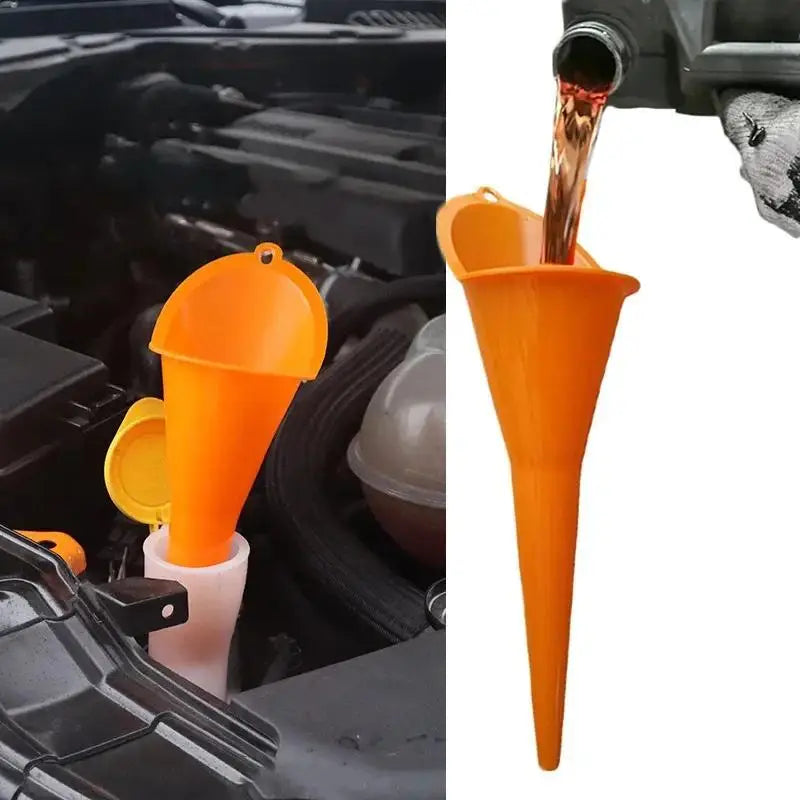 Car Long Stem Funnel Oil Fuel Filling Tools Anti-splash Plastic