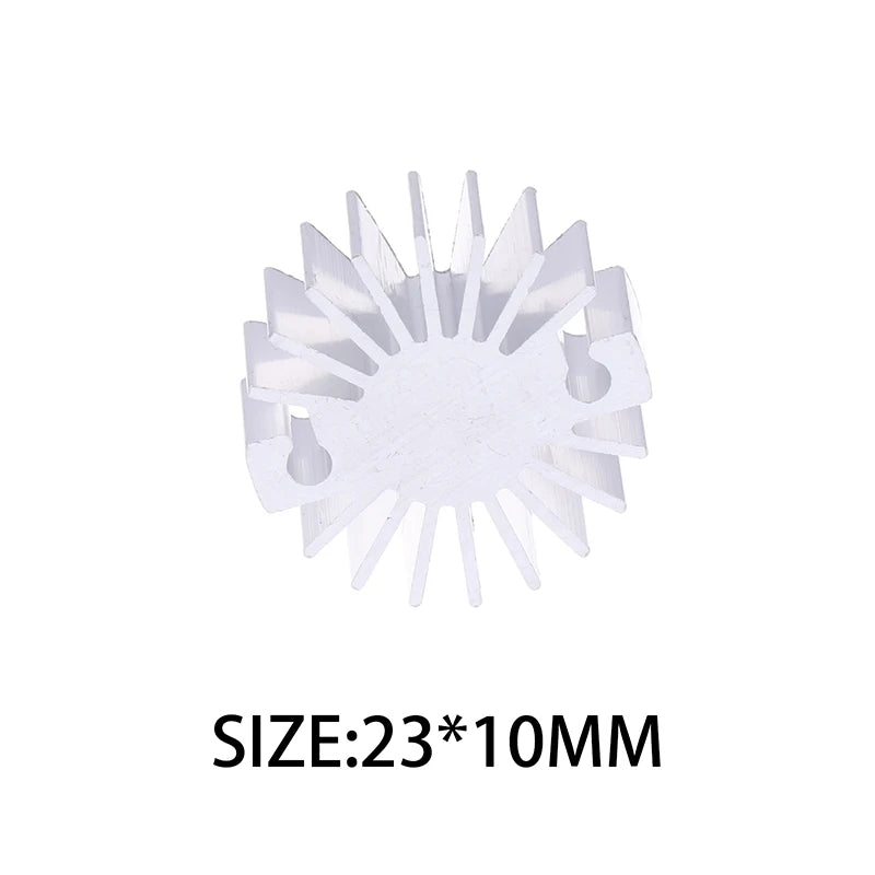 23*10mm LED Or Single Chip Heatsink Radiator Aluminum 1W Heat Sink Radiator For Household Lamp Radiator Replaceable Peaceful Pleasures Health and Wellness Sliver