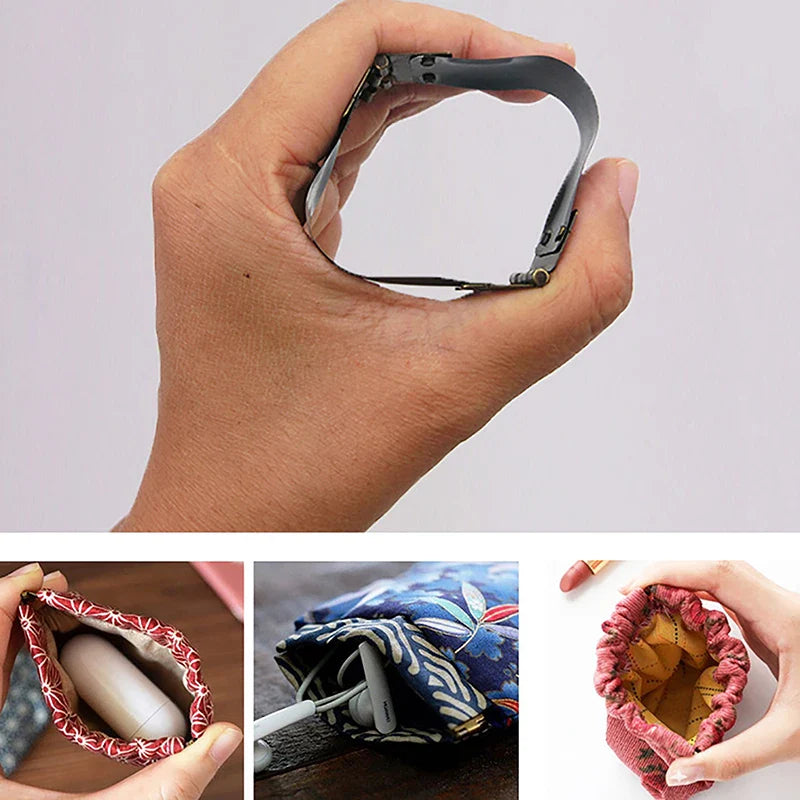 10Pcs Metal Kiss Clasp Flex Frame Lock for DIY Purse & Handbag
