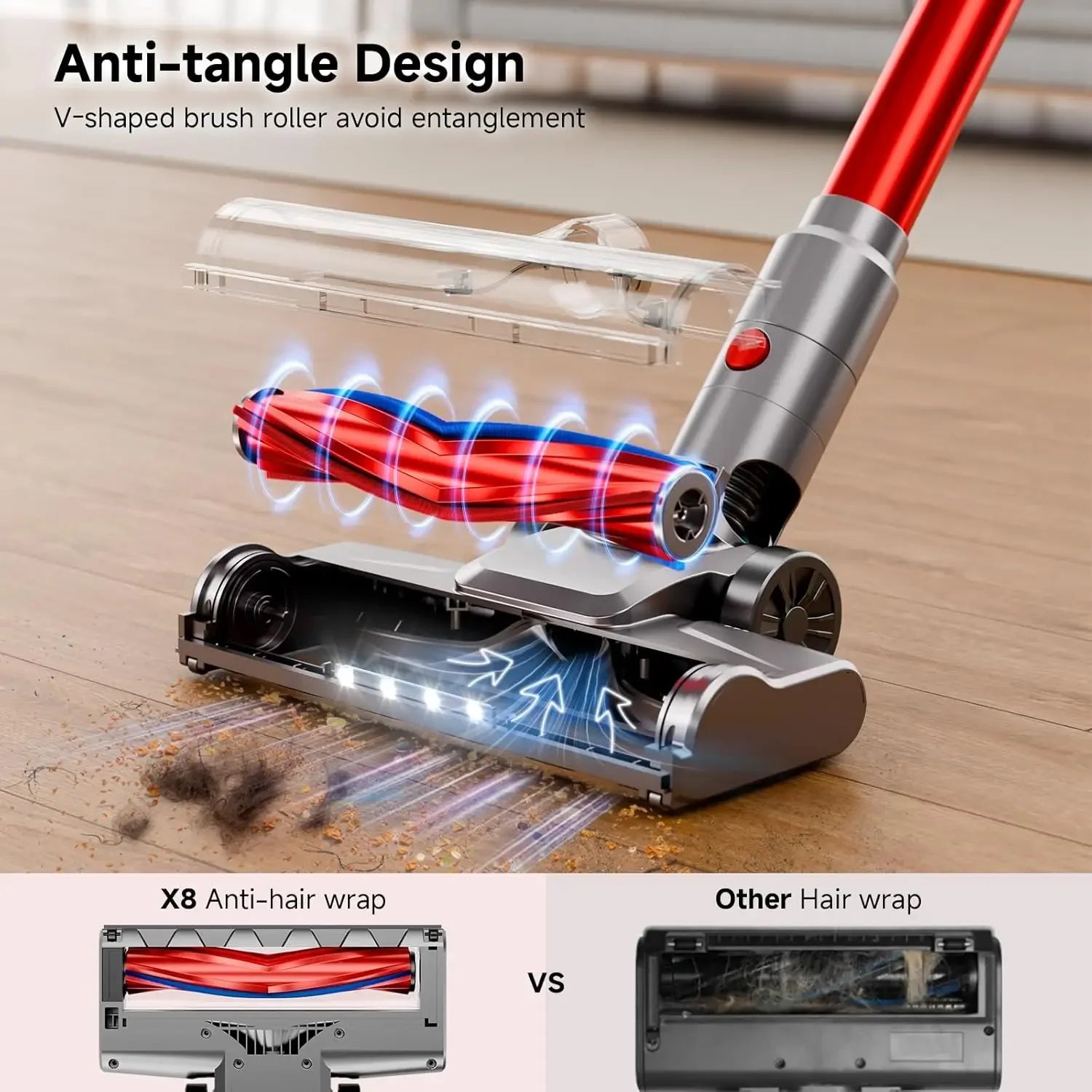 Powerful Cordless Stick Vacuum Cleaner, 35KPA Suction, 45 Min Runtime, Lightweight for Home & Pet Hair Peaceful Pleasures Health and Wellness