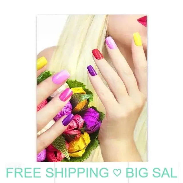 Nail Art Canvas Poster | Nordic Modern Wall Art for Salons