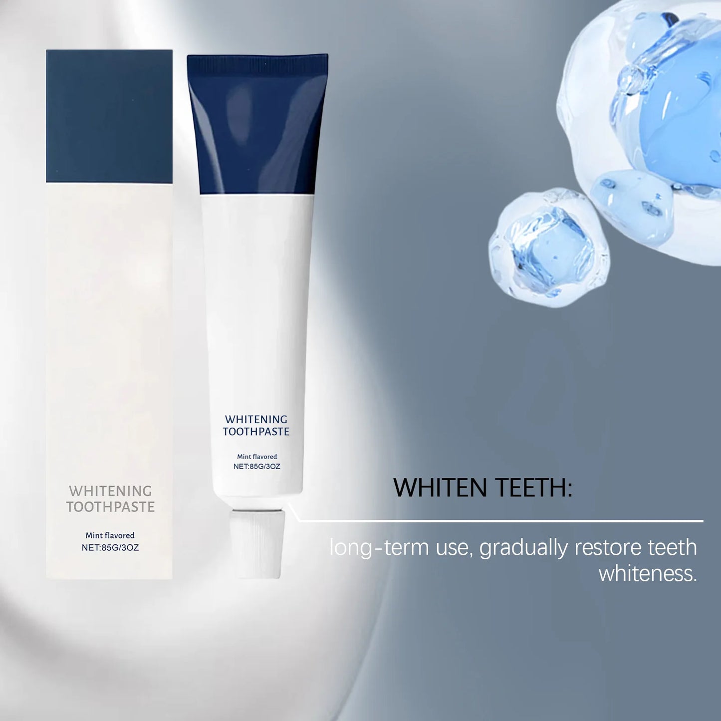 Teeth Whitening Toothpaste Remove Dental Plaque Reduce Tartar Relieve Gum Sensitivity Fresh Breath Peppermint Toothpaste 85g ﻿ Peaceful Pleasures Health and Wellness