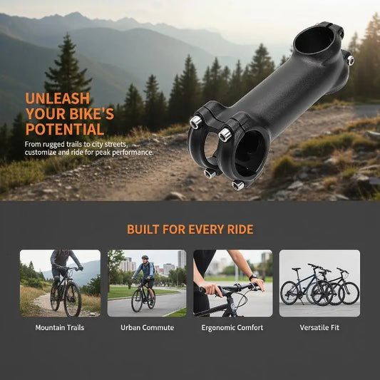 31.8mm Aluminum Bike Stem | Mountain & Road Handlebar Stem Bicycle Handlebar Stem Peaceful Pleasures Health and Wellness
