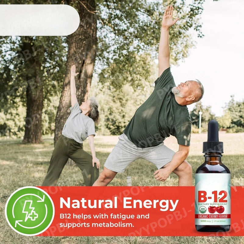 Vitamin B12 5000mcg Sublingual Drops – Cherry, Vegan 60ml