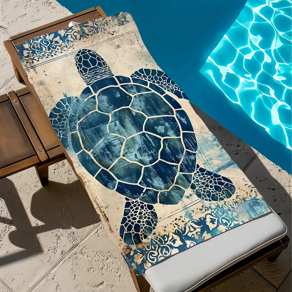 Sea Turtle Quick-Dry Beach Towel | Soft Pool & Travel Towel Quick-Dry Beach Towel Peaceful Pleasures Health and Wellness z2 STJ150x180CM