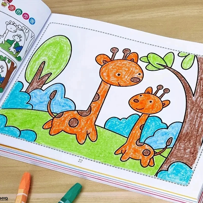 Step-by Step Painting Coloring Book Progressive Easy Hard Levels