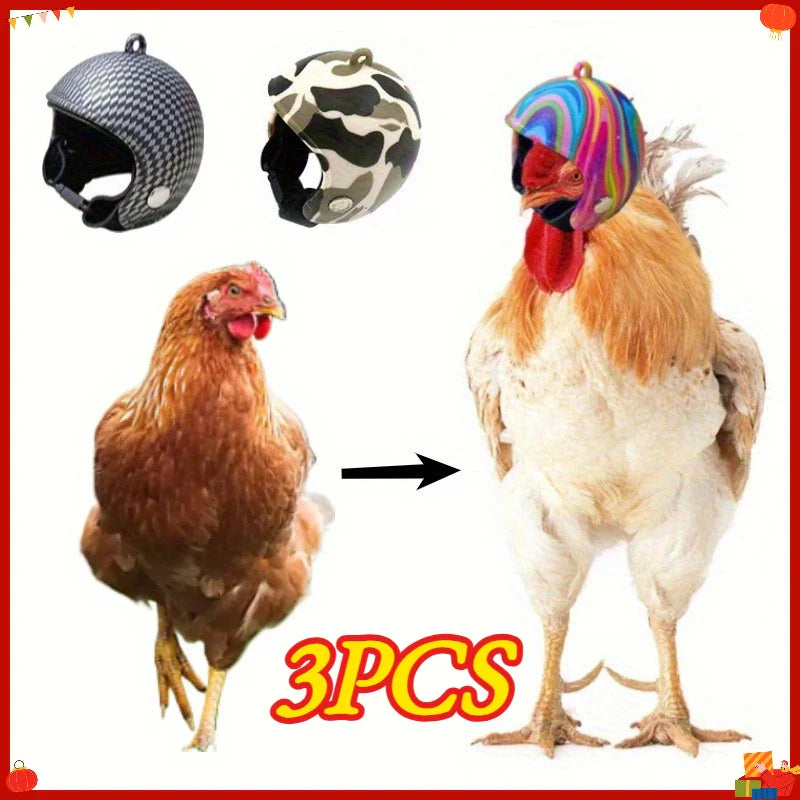 Funny Chicken Helmet – Sun & Rain Pet Costume for Hens & Birds