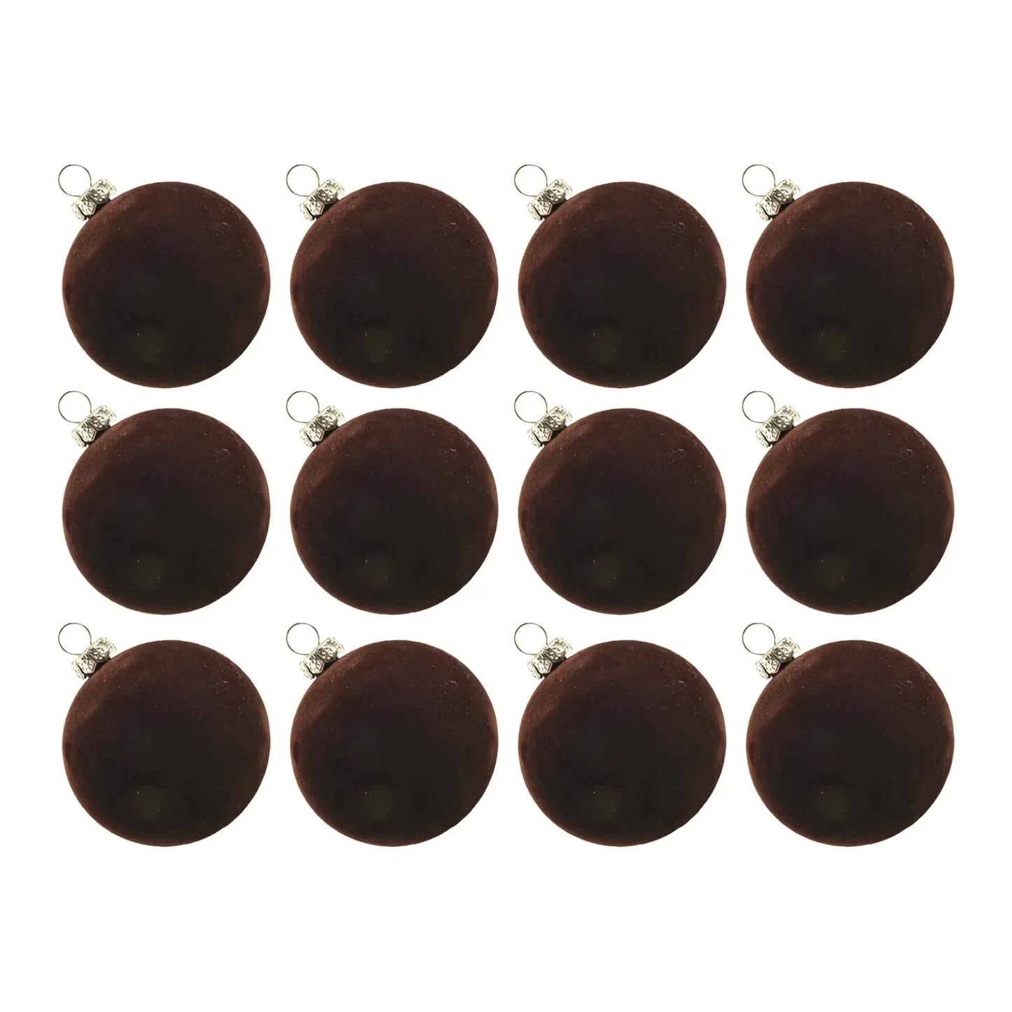 12-Pack Velvet Christmas Ball Ornaments 6cm | Xmas Tree Decor