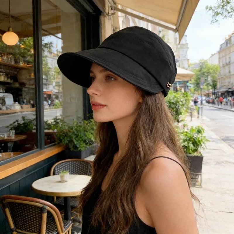 Women's Wide Brim UV Sun Visor Hat – Beach & Travel Cap