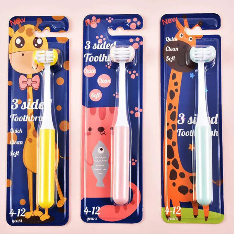 Kids U-Shaped 3D Toothbrush | Soft Silicone | Ages 4–12