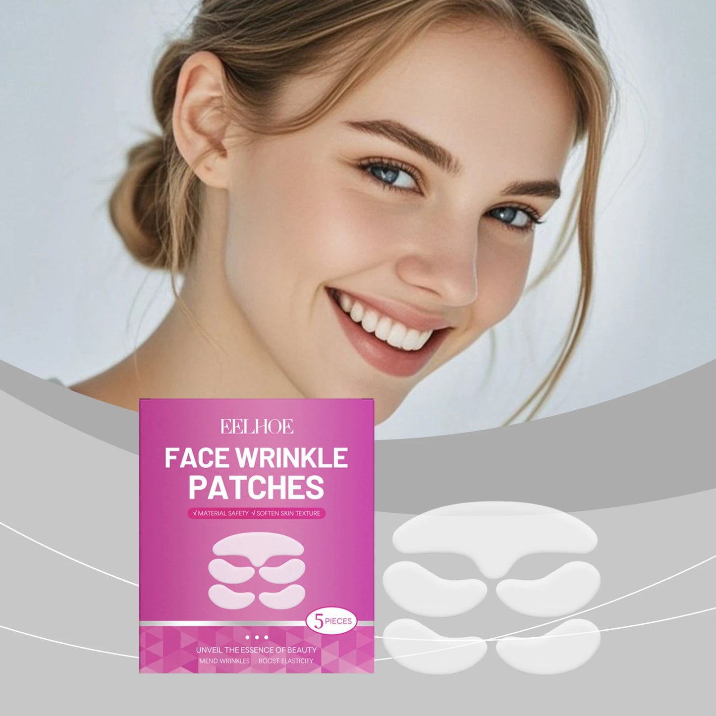 EELHOE Anti-Wrinkle Face Patches – Lifting & Firming 5pc Anti-Wrinkle Face Patch Peaceful Pleasures Health and Wellness