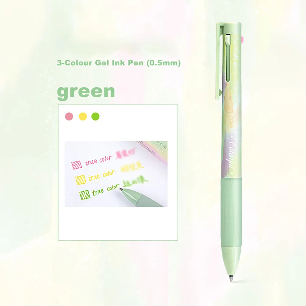 Three Press Neutral Pen Students Take Notes Quickly Smoothly Chinese