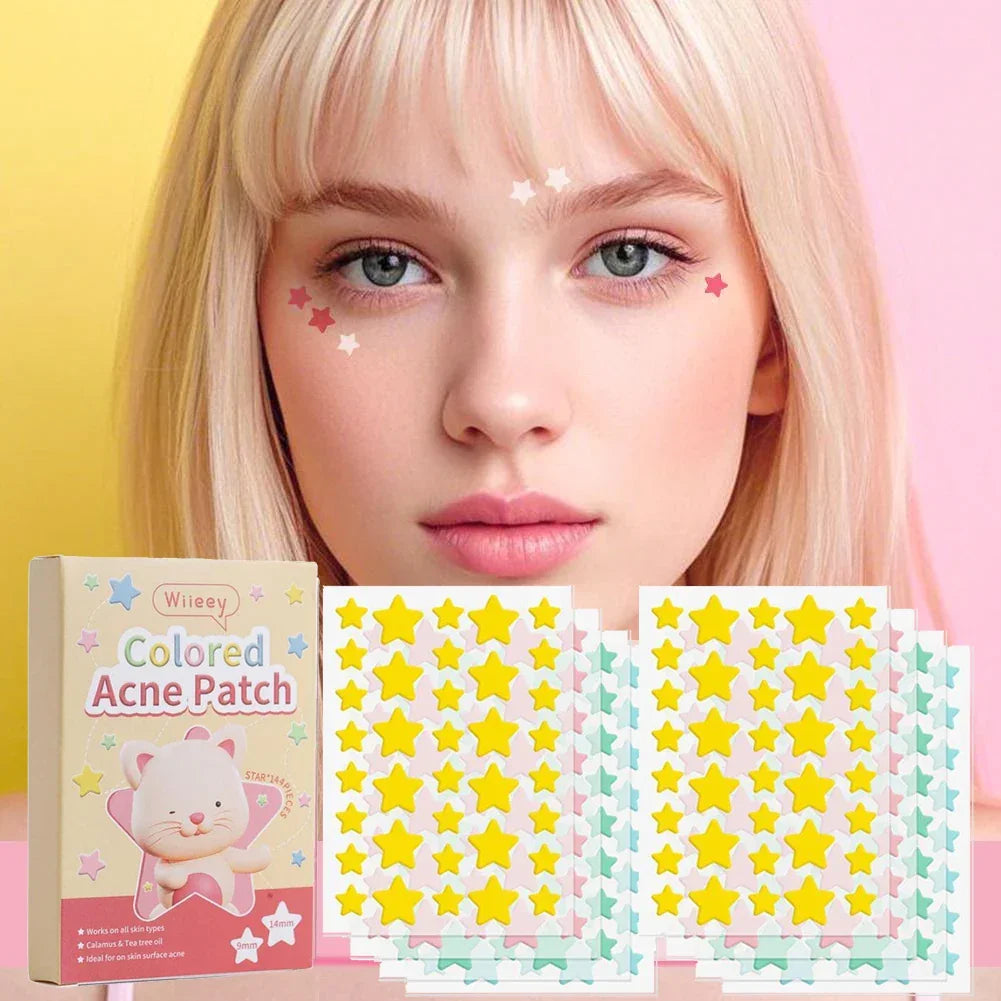 114PCS Cute Bunny Animals Acne Pimple Patches Cover Stickers , Pretty Invisible Face Blemishes Spot Pimple Concealer Makeup Tool Peaceful Pleasures Health and Wellness
