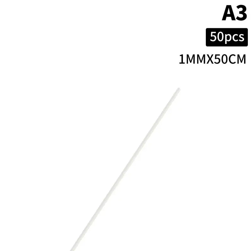 ABS Solid Rods 50-Piece Set – 6 Sizes for DIY Model Making