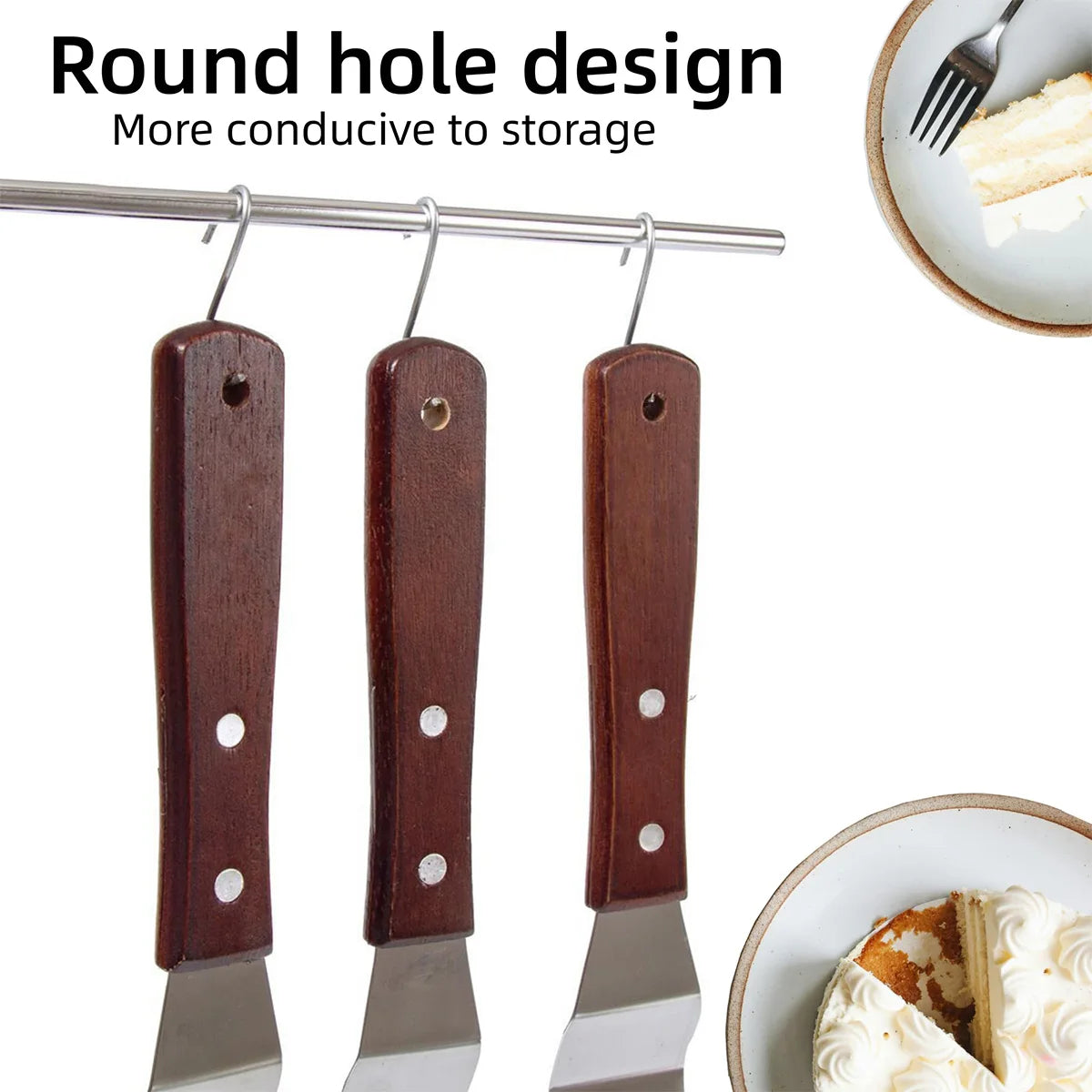Icing Spatula, Stainless Steel Offset Cake Spatula with Wood Handle, Cake Decorating Spatula for Pizzas, Icing Cakes, Cheese Peaceful Pleasures Health and Wellness
