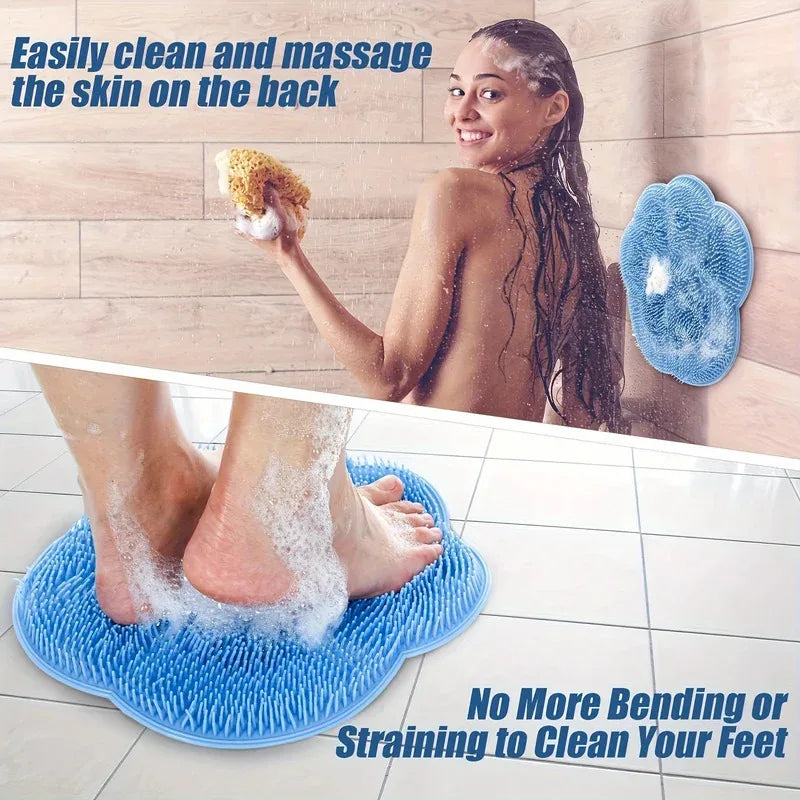 Bathroom foot scrub pad foot washing foot scrub remove dead skin rub foot large lazy back rub suction cup massage Peaceful Pleasures Health and Wellness