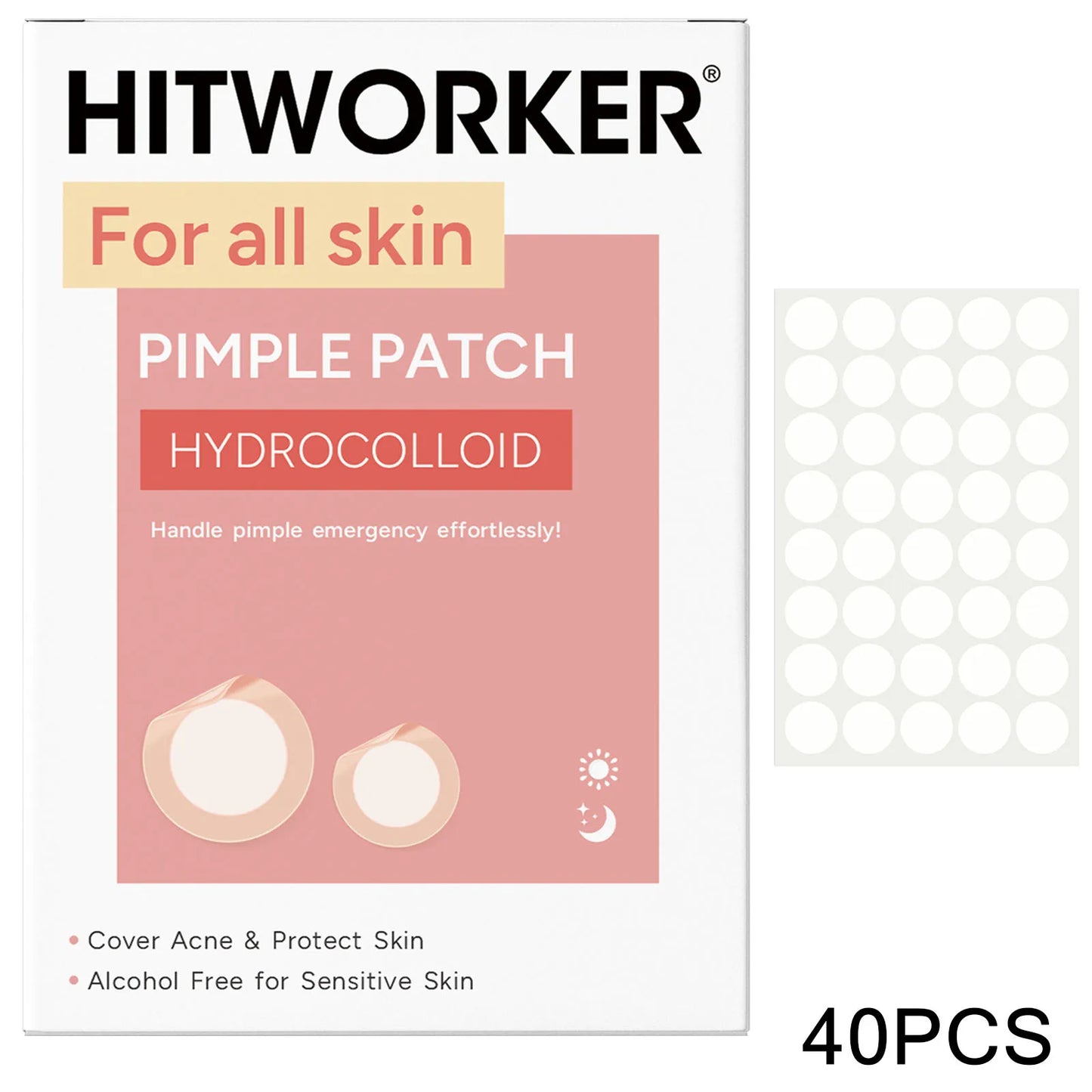 Invisible Waterproof Hydrocolloid Acne Patches – All Skin Types